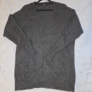 Express charcoal v-neck sweater